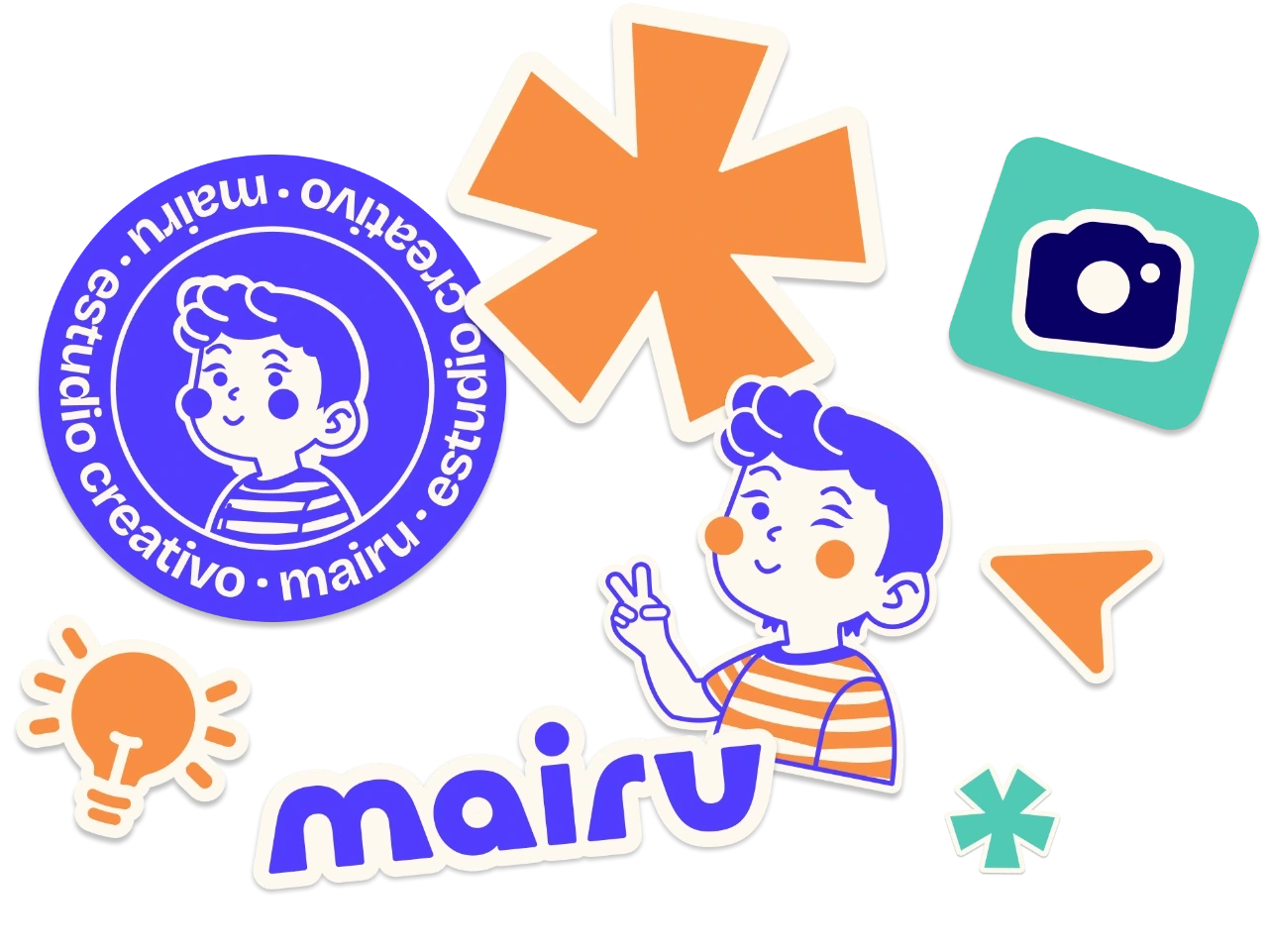 Los tres personajes juntos