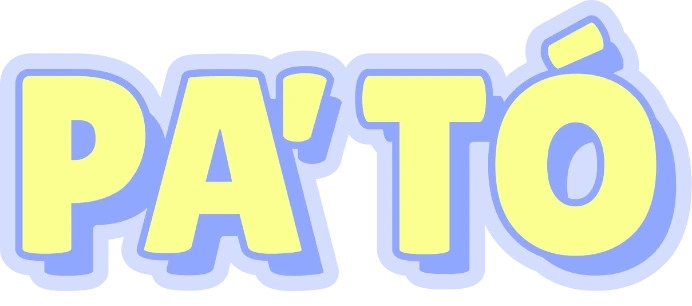 Versión principal del logotipo de PA'TÓ Comunicación sobre el color cercanía